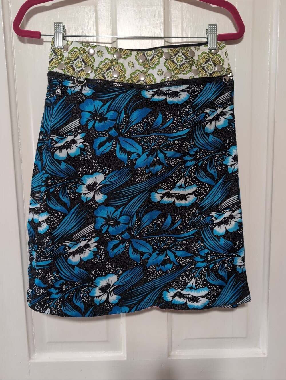 ZAND Amsterdam Reversible Wrap Skirt Floral Print Adjustable Size Womans(1492)D
